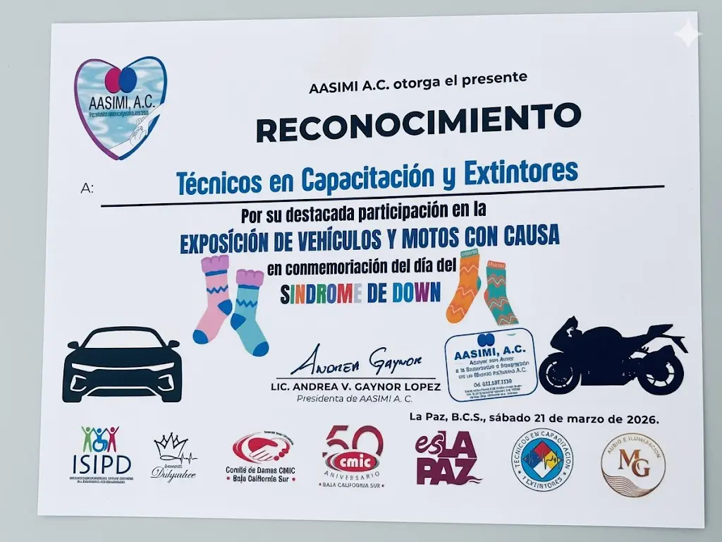 Reconocimiento y certificación de calidad de TecniExtintores